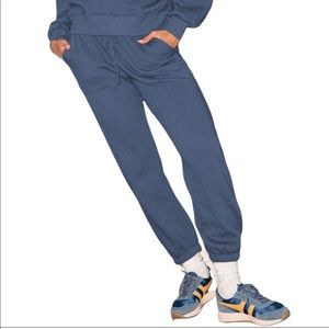 NWT Lulu’s Boat House Denim Blue High Waist Sweatpants Joggers Size Medium